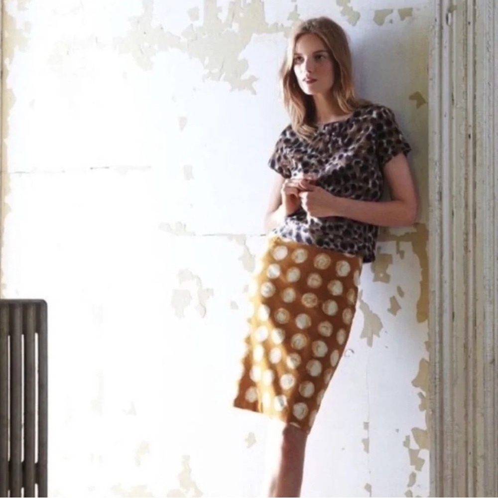 ANTHROPOLOGIE - MAEVE Corded Dot Pencil Skirt
